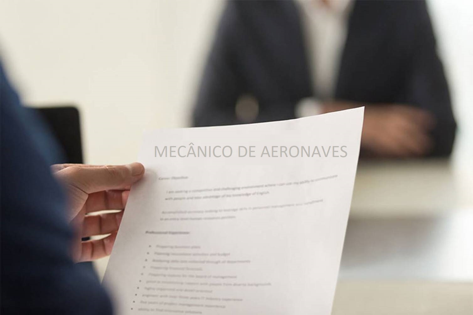 Modelo currículo para mecânico de aeronaves
