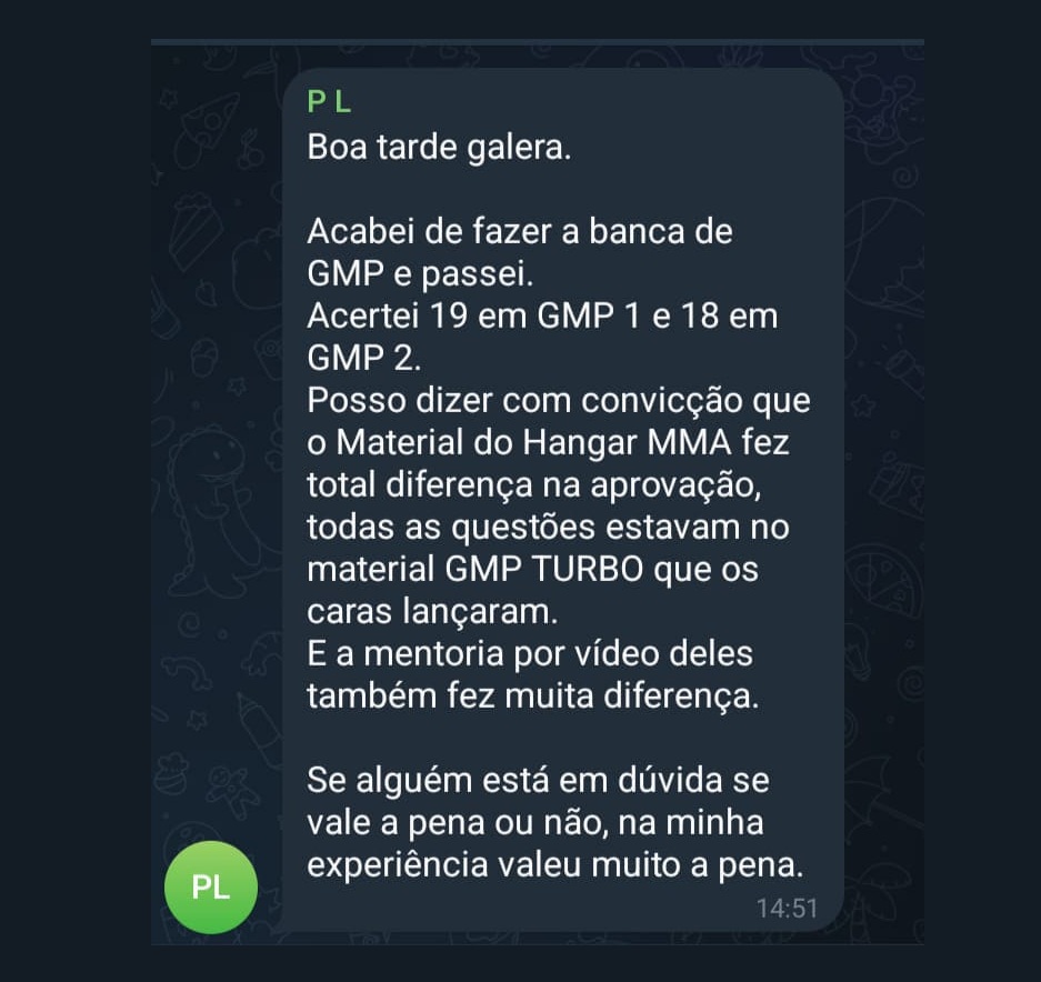Depoimento de aluno aprovado